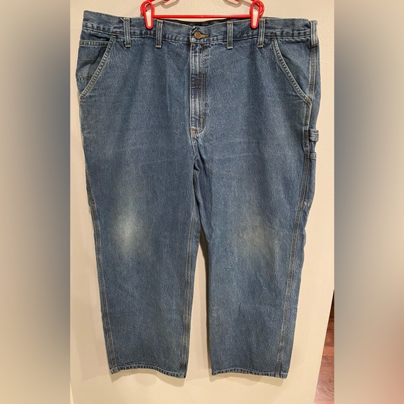 Carhartt Jeans Men's Size 46x30 Style B13-DPS Original Dungaree Fit Denim Blue - Picture 2 of 9